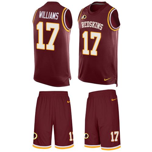 Nike Redskins #17 Doug Williams Burgundy Red Team Color Men's Stitched NFL Limited Tank Top Suit Jersey - Click Image to Close